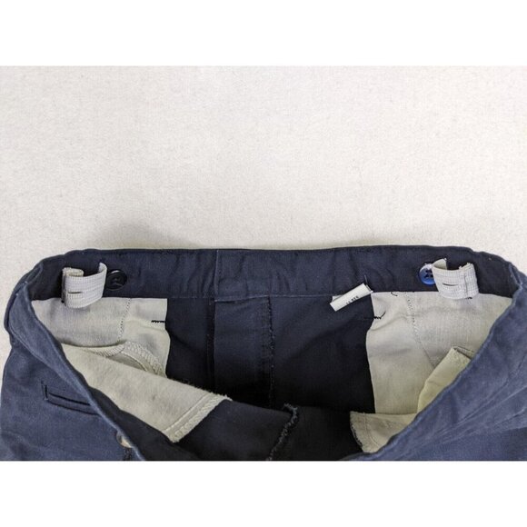 BOY'S BLUE CHINO SCHOOL UNIFORM SHORTS - SIZE 14 ADJUSTABLE WAIST - Picture 13 of 15